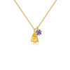 Wholesale 925 Sterling Silver Purple Stone Modern Hanging Necklace Fashionable With Diamond Design