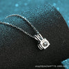 Wholesale 925 Sterling Silver Rabbit Ear Knot Necklace With Simulation Drill Electroplated Animal Zodiac Style Cross Chain