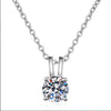 Wholesale 925 Sterling Silver Rabbit Ear Knot Necklace With Simulation Drill Electroplated Animal Zodiac Style Cross Chain
