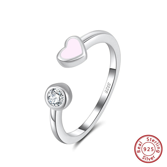 Wholesale 925 Sterling Silver Ring Geometric Dripping Oil Design Cute Style For Women