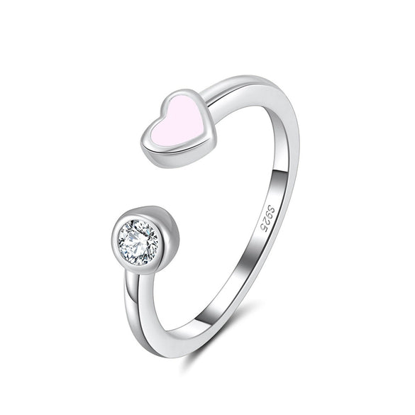 Wholesale 925 Sterling Silver Ring Geometric Dripping Oil Design Cute Style For Women
