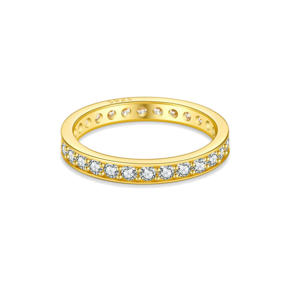 Wholesale Sterling Silver Ring With Full Diamond And Geometric Design Simple And All Match Unisex