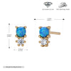 Wholesale 925 Sterling Silver Round Australian Gemstone Cartoon Characters Earrings For Women With Electroplating Design