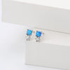 Wholesale 925 Sterling Silver Round Australian Gemstone Cartoon Characters Earrings For Women With Electroplating Design