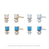 Wholesale 925 Sterling Silver Round Australian Gemstone Cartoon Characters Earrings For Women With Electroplating Design