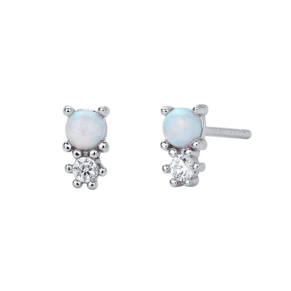 Wholesale 925 Sterling Silver Round Australian Gemstone Cartoon Characters Earrings For Women With Electroplating Design