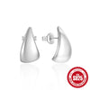 Wholesale 925 Sterling Silver Round C Shaped Simple Classic Diamond Stud Earrings With Electroplating Minimalist Ins Design