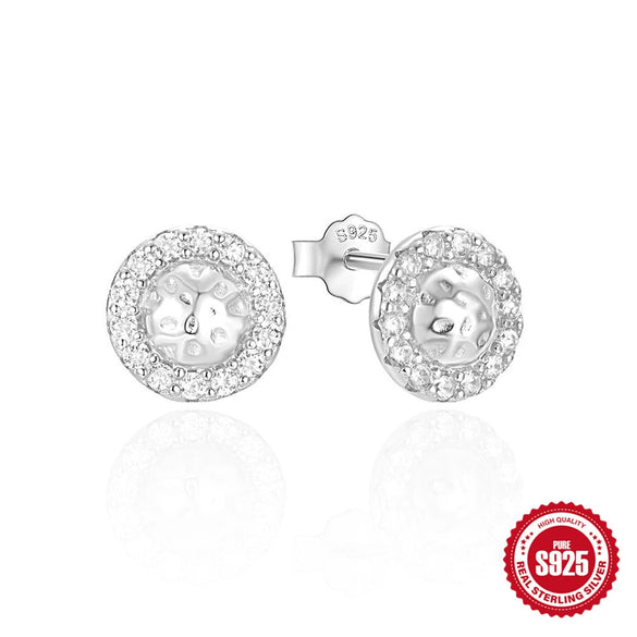 Wholesale 925 Sterling Silver Round C Shaped Simple Classic Diamond Stud Earrings With Electroplating Minimalist Ins Design