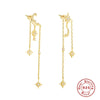 Wholesale 925 Sterling Silver Simple Luxury Noble Geometric Diamondencrusted Chain Tassel Allmatch Stud Earrings For Women