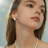 Wholesale 925 Sterling Silver Simple Natural Geometric Baroque Pearl Women's Earrings With Electroplating