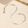 Wholesale 925 Sterling Silver Simple Style Snake Bone Chain Blade Chain Bracelet For Women With Electroplating