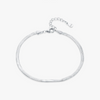 Wholesale 925 Sterling Silver Simple Style Snake Bone Chain Blade Chain Bracelet For Women With Electroplating