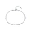 Wholesale 925 Sterling Silver Simple Style Snake Bone Chain Blade Chain Bracelet For Women With Electroplating