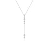 Wholesale 925 Sterling Silver Simple Y Type Niche Necklace With Geometric Design And Platinum Or 18K Gold Electroplating Tassel Clavicle Chain