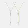Wholesale 925 Sterling Silver Simple Y Type Niche Necklace With Geometric Design And Platinum Or 18K Gold Electroplating Tassel Clavicle Chain