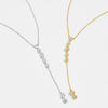Wholesale 925 Sterling Silver Simple Y Type Niche Necklace With Geometric Design And Platinum Or 18K Gold Electroplating Tassel Clavicle Chain