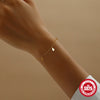 Wholesale 925 Sterling Silver Smooth Hammer Pattern Geometric Mechanism Creative All Match Women's Bracelet With Real Gold Electroplating