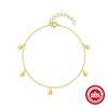 Wholesale 925 Sterling Silver Smooth Hammer Pattern Geometric Mechanism Creative All Match Women's Bracelet With Real Gold Electroplating