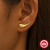 Wholesale 925 Sterling Silver Smooth Minimalist Water Drop Earrings With Geometric Design And Electroplating For Women