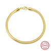 Wholesale 925 Sterling Silver Snake Bone Chain Cartoon Geometric Style Bracelet With Electroplating Treatment