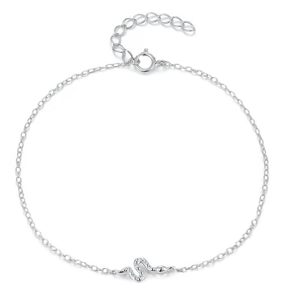 Wholesale 925 Sterling Silver Snakeshaped Animal Pattern Electroplated Women's Necklace