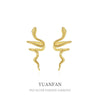 Wholesale 925 Sterling Silver Snakeshaped Ear Clips With Animal Pattern And Electroplating For Women Retro Style