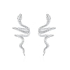 Wholesale 925 Sterling Silver Snakeshaped Ear Clips With Animal Pattern And Electroplating For Women Retro Style