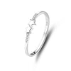 Wholesale 925 Sterling Silver Star Pattern Women's Small Fresh Style Electroplated Ring