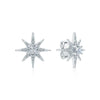 Wholesale 925 Sterling Silver Star Zircon Inlay Women's Fashion Earrings