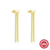 Wholesale 925 Sterling Silver Tassel Doublelayer Snakeskin Chain Earrings For Women With Geometric Design And Electroplating Treatment