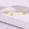 Wholesale 925 Sterling Silver Triple Ball Cartilage Spiral Pierced Earrings With Small Dots Geometric Design Electroplated Real Gold Plated