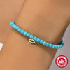 Wholesale 925 Sterling Silver Turquoise Handmade Beaded Geometric Bracelet For Women With Real Gold Electroplating