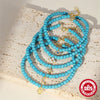 Wholesale 925 Sterling Silver Turquoise Handmade Beaded Geometric Bracelet For Women With Real Gold Electroplating