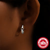 Wholesale 925 Sterling Silver U Shaped Circle Earrings With Geometric Design And Electroplating Minimalist Style