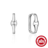 Wholesale 925 Sterling Silver U Shaped Circle Earrings With Geometric Design And Electroplating Minimalist Style