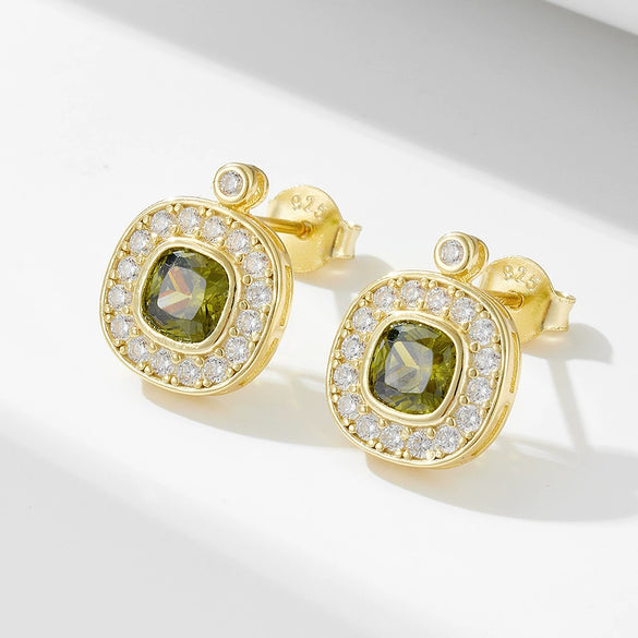 Wholesale 925 Sterling Silver Vintage Geometric Oval Diamond Earrings For Women