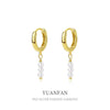 Wholesale 925 Sterling Silver Vintage Tassel Pearl Geometric Earrings For Women