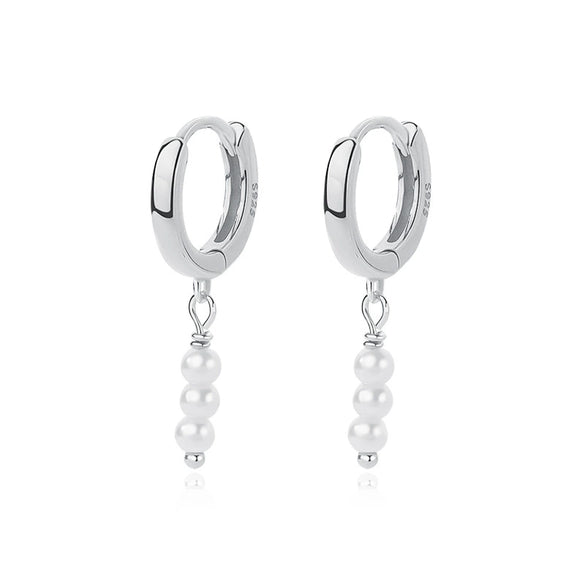 Wholesale 925 Sterling Silver Vintage Tassel Pearl Geometric Earrings For Women