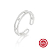 Wholesale 925 Sterling Silver Vshaped Leaf Opening Finger Ring With Electroplating And Real Gold Plating For Women