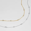 Wholesale 925 Sterling Silver Women's Collarbone Necklace With Geometric Design And Platinum Or 18K Gold Electroplating