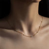 Wholesale 925 Sterling Silver Women's Collarbone Necklace With Geometric Design And Platinum Or 18K Gold Electroplating