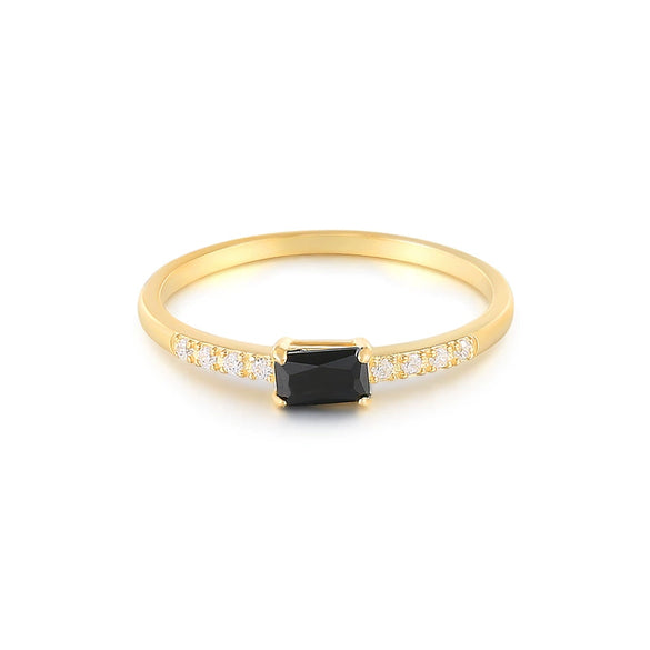 Wholesale 925 Sterling Silver Women's Geometric Ring With Zircon Color Electroplated And Exquisitely Stacked