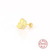 Wholesale 925 Sterling Silver Women's Geometric Ufo Butterfly Insect Spiral Small Gold Ball Ear Studs With Electroplating