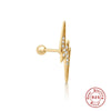 Wholesale 925 Sterling Silver Women's Geometric Ufo Butterfly Insect Spiral Small Gold Ball Ear Studs With Electroplating