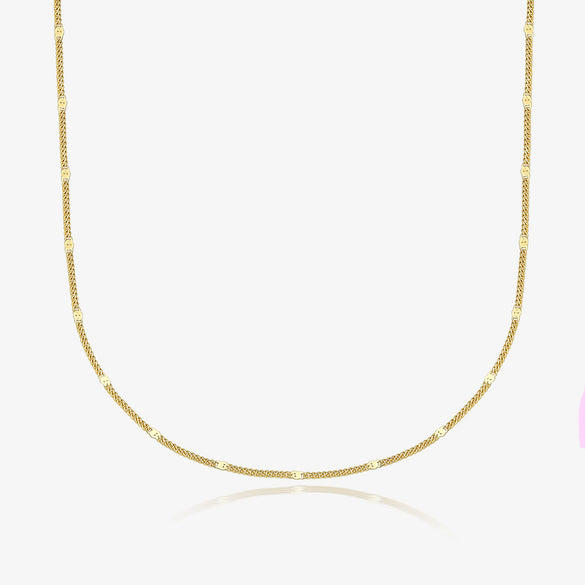 Wholesale 925 Sterling Silver Women's Glitter Geometric Sequins Chain And Bracelet Set With 18K Gold Electroplated Treatment