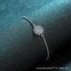 Wholesale 925 Sterling Silver Women's Moissanite Flower Patterned Bracelet With Electroplating Treatment