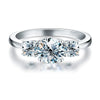 Wholesale 925 Sterling Silver Women's Moissanite Ring With Four Claw Geometric Design And Electroplating