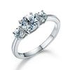 Wholesale 925 Sterling Silver Women's Moissanite Ring With Four Claw Geometric Design And Electroplating