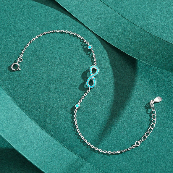 Wholesale 925 Sterling Silver Women's Unlimited Love Symbol Bracelet With Micro Inlay Geometric Styling