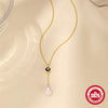 Wholesale 925 Sterling Silver Yshaped Pearl Diamond Necklace With Geometric Design And Electroplating For Women